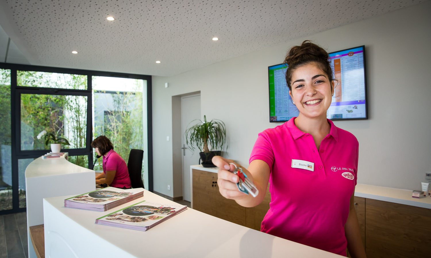 Accueil réceptionniste au camping