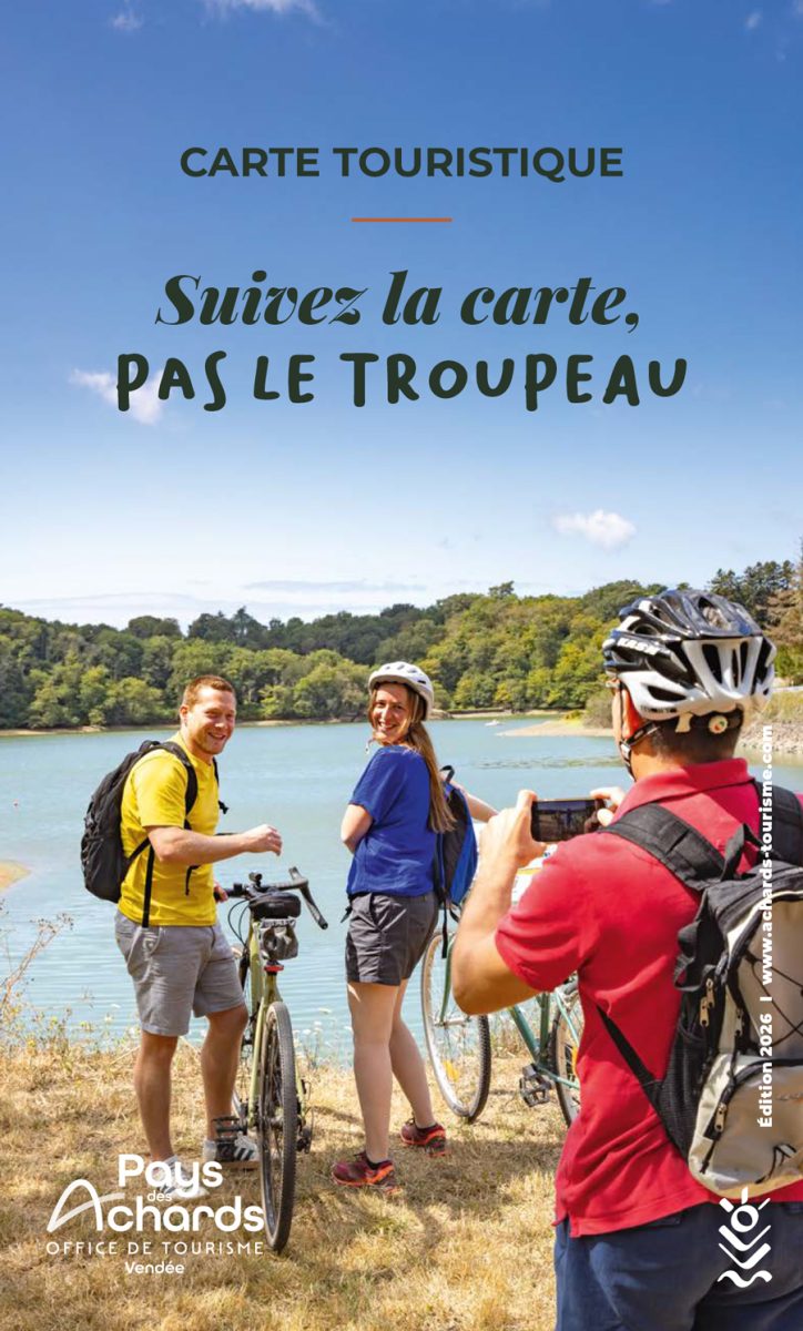 Carte touristique 2026 du Pays des Achards et du Lac du Jaunay