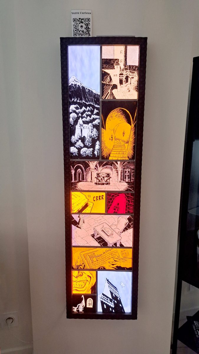 Verre Curieux et dessins de Galien restaurant Vendée