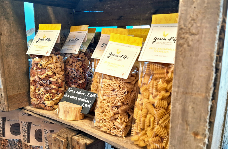 Pâtes artisanales cœurs vendéens boutique office tourisme