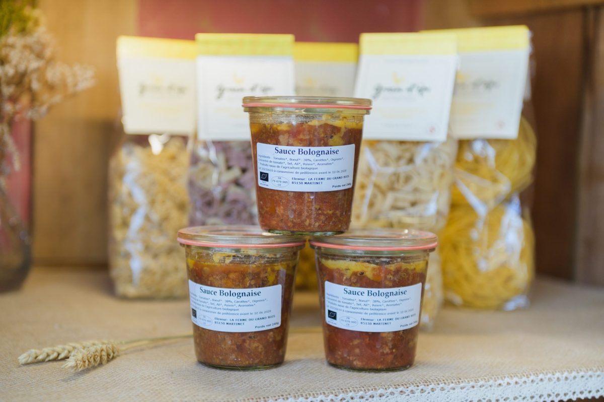 Produits locaux boutique Office de Tourisme Pays des Achards sauce bolognaise de Vendée