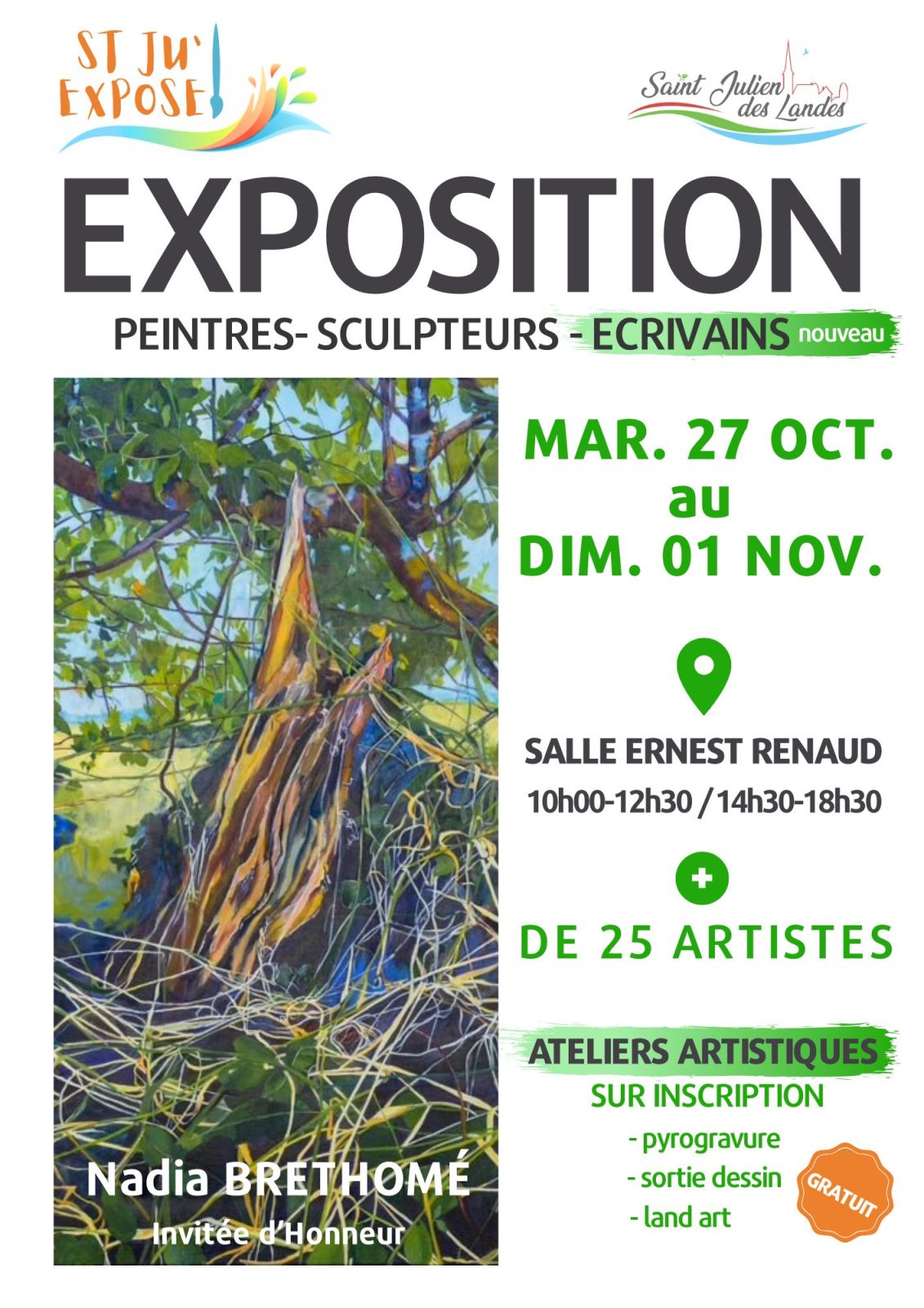 Exposition de peintres, sculpteurs et écrivains