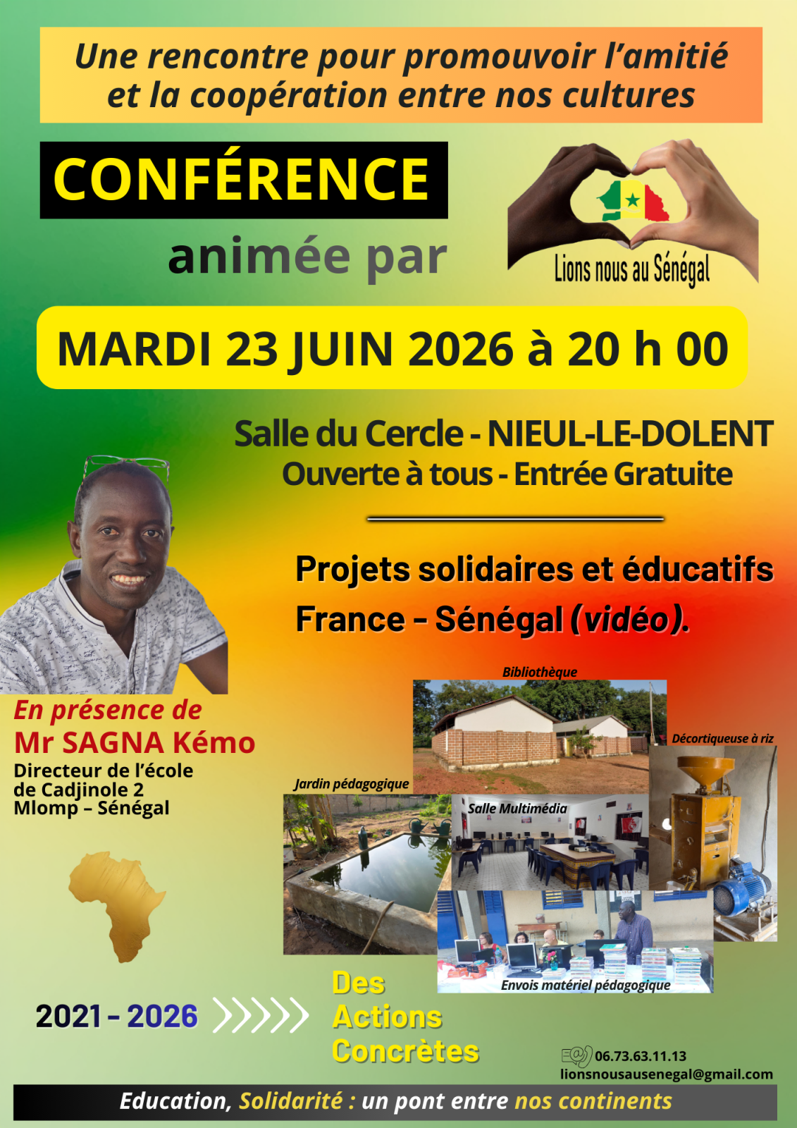 Conférence – Actions solidaires entre la France et le Sénégal