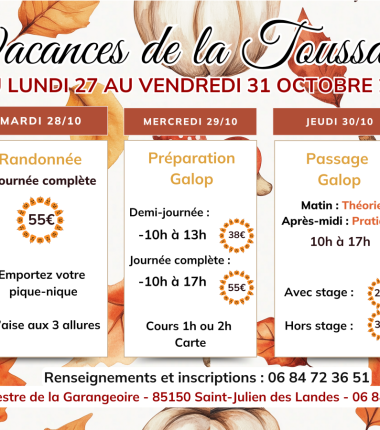 Animations au Centre Équestre de la Garangeoire