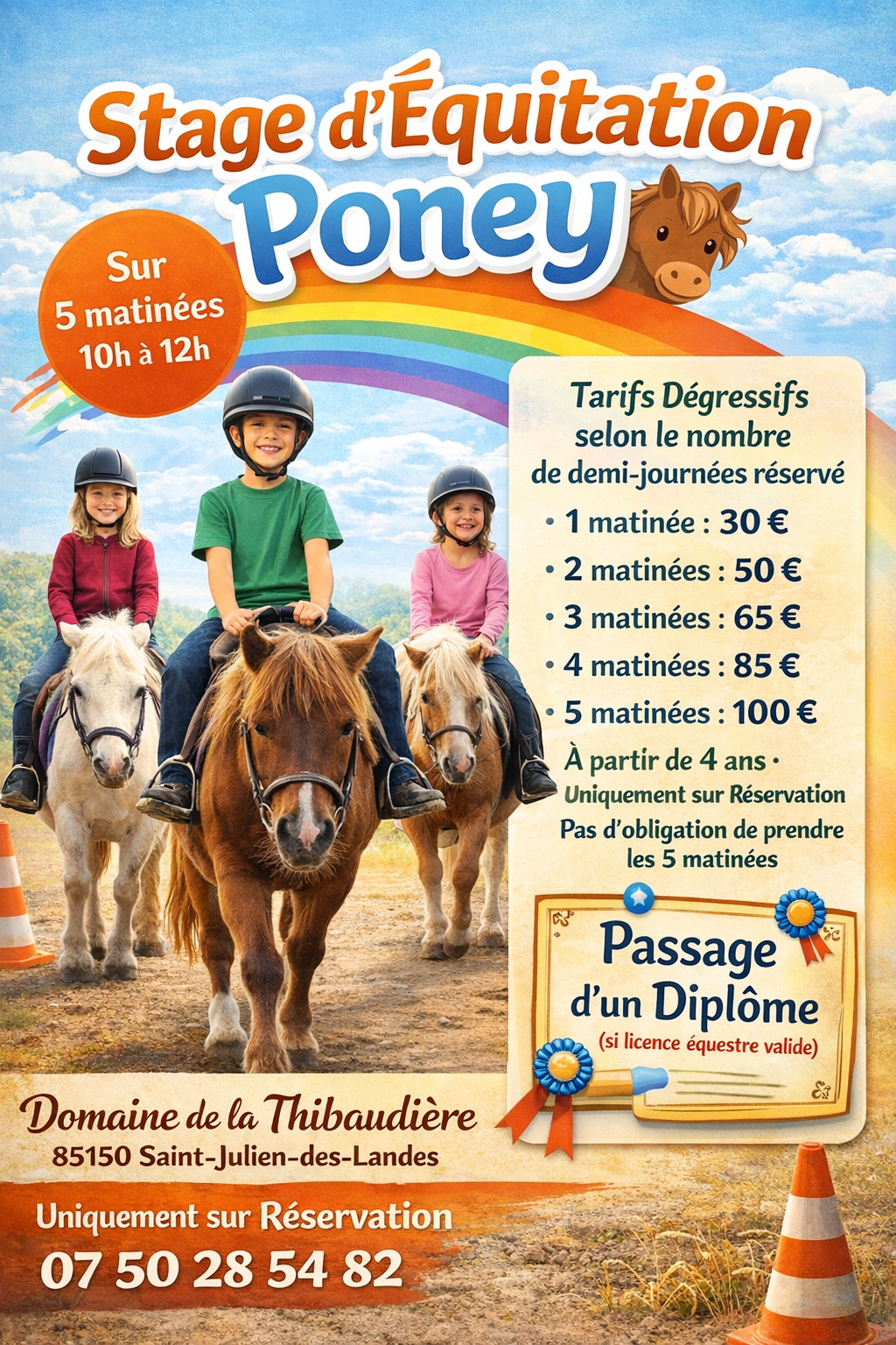 Stage d&rsquo;équitation