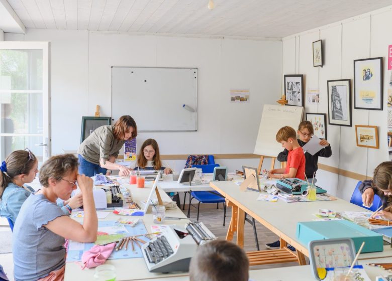 Les Estiv’Arts – Atelier aquarelle et machine à écrire