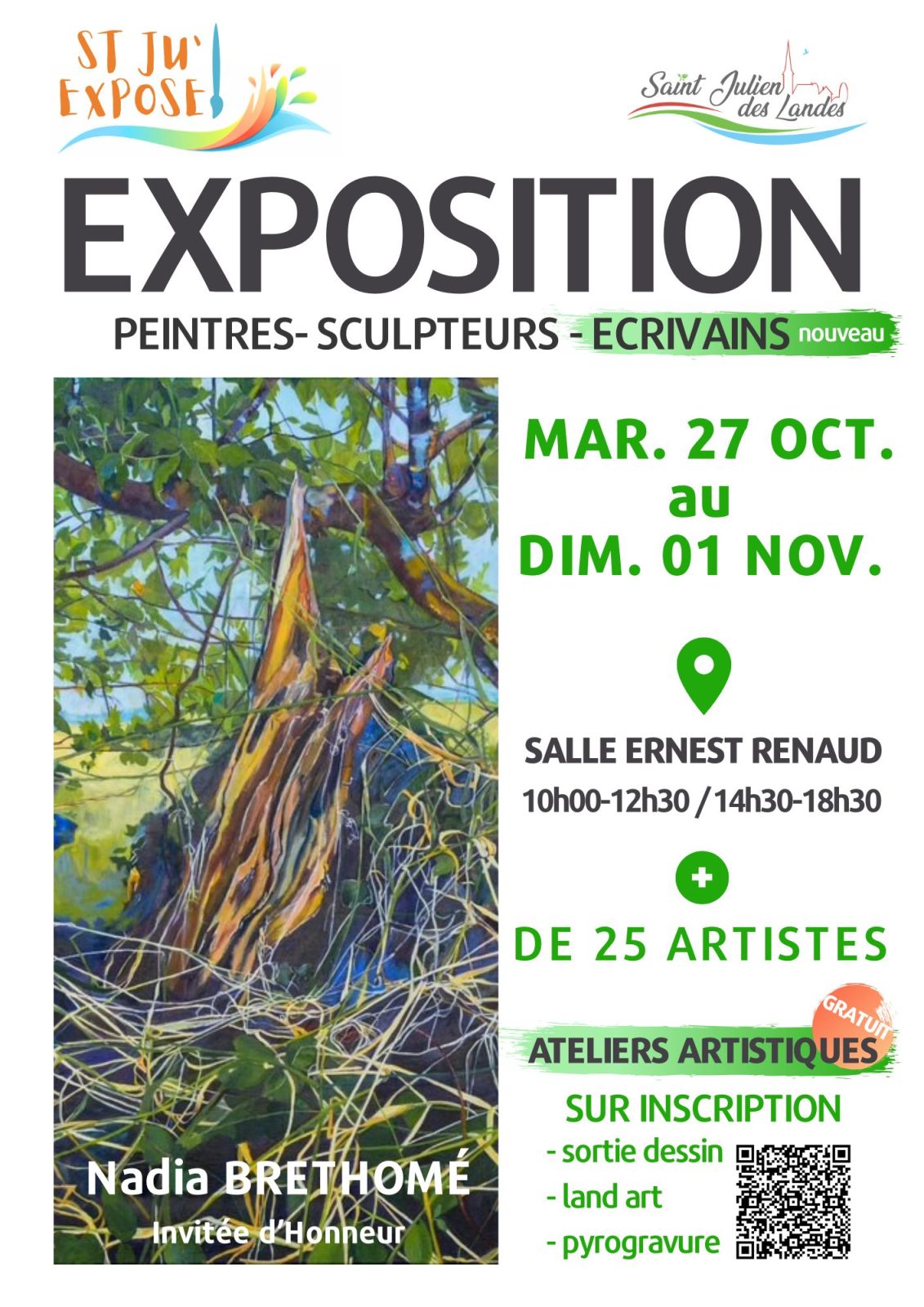 Exposition de peintres, sculpteurs et écrivains