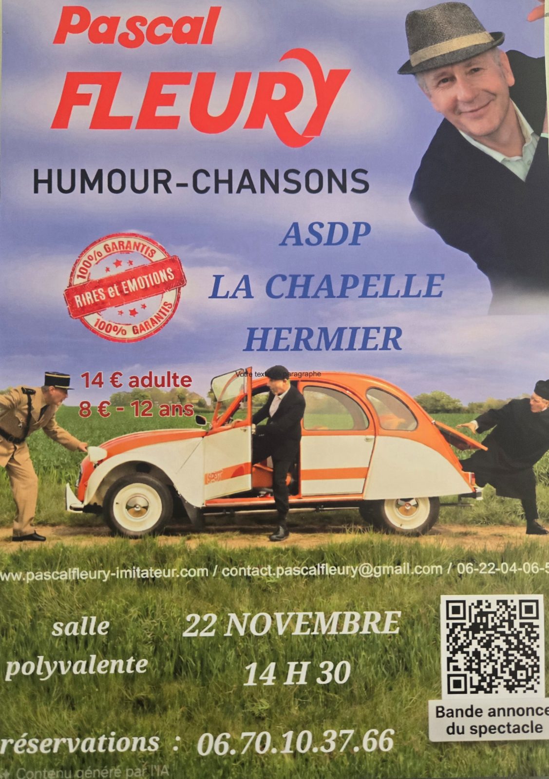 Spectacle humoristique Pascal Fleury