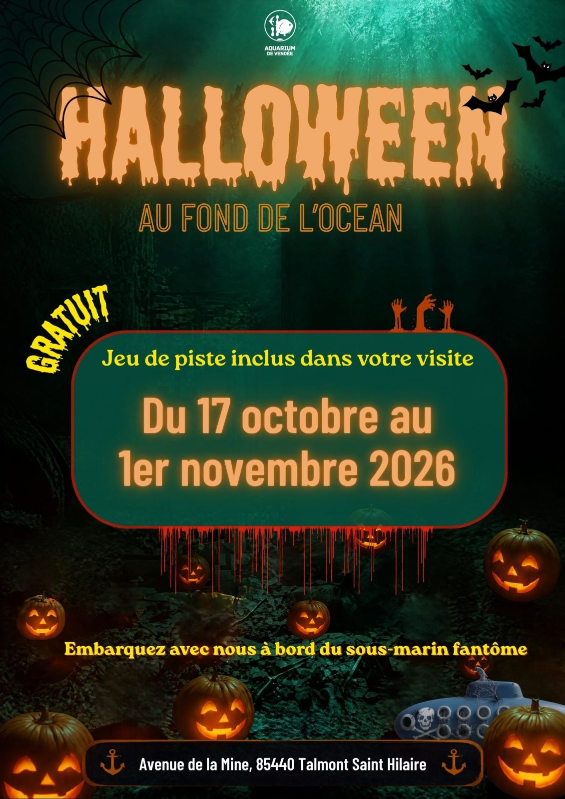 Jeu de piste « Halloween au fond de l&rsquo;océan »