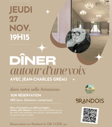 Dîner autour d’une voix au Domaine de Brandois